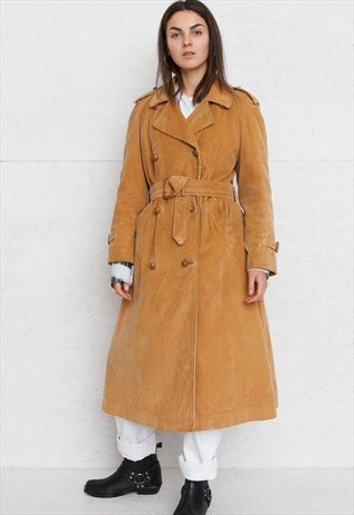 VINTAGE BROWN CORDUROY LONG COAT