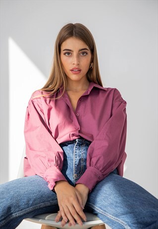 OVERSIZED TURQUOISE POPLIN SHIRT