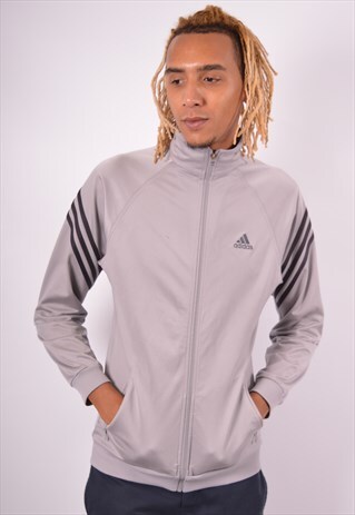 grey adidas tracksuit top