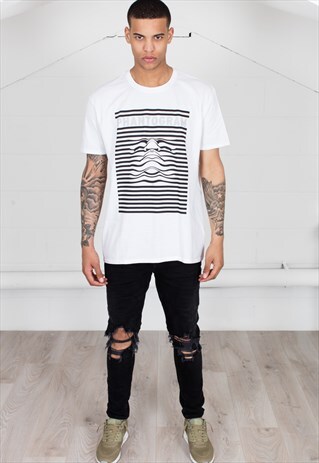 PHANTOGRAM STRIPED FACE UNISEX T-SHIRT