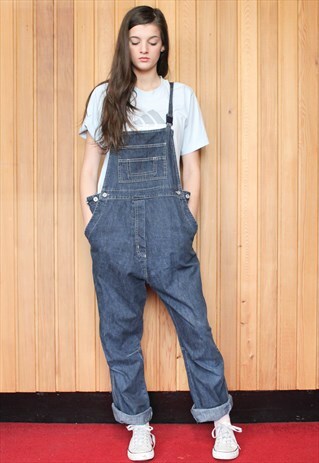 VINTAGE BLUE DENIM DUNGAREES
