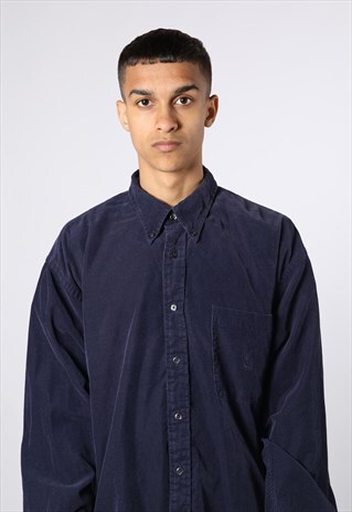 VINTAGE NAUTICA BLUE CORDUROY SHIRT