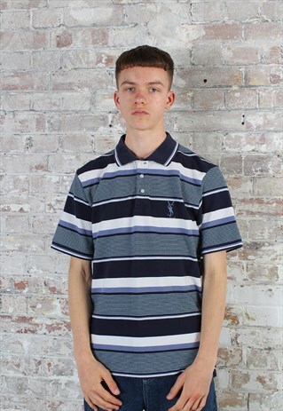 VINTAGE YVES SAINT LAURENT STRIPED POLO SHIRT