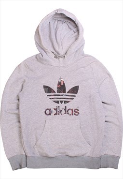Vintage  Adidas Hoodie Spellout Pullover Grey Small