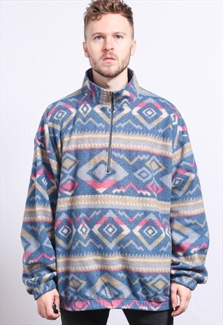 VINTAGE HALF ZIP FLEECE TOP