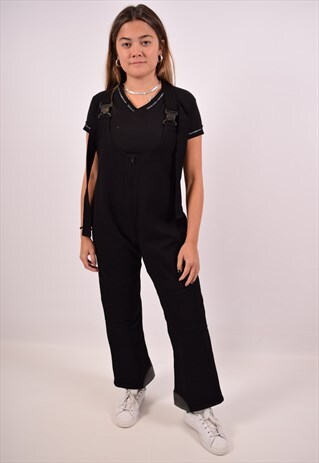 VINTAGE FILA SKI DUNGAREES JUMPSUIT BLACK