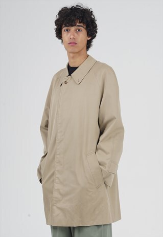 RARE VINTAGE 90'S AQUASCUTUM BEIGE TRENCH COAT