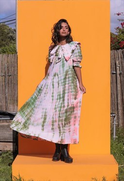 Dorothy Tie Dye Women's Oversize Big Collar Summer Dress