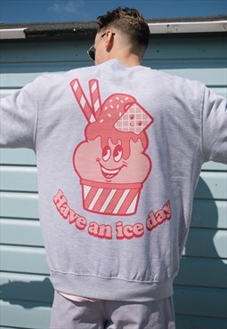 Have An Ice Day Men's Ice Cream Graphic Sweatshirt