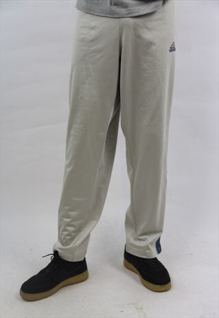 VINTAGE ADIDAS 90'S BEIGE TRACKSUIT BOTTOMS