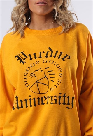 SWEATSHIRT JUMPER OVERSIZED UNIVERSITY PRINT UK 18 (EAEM)