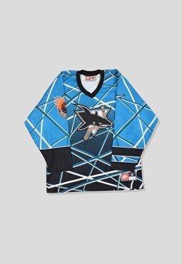 Vintage 90s Nike San Jose Sharks NHL Ice Hockey Jersey