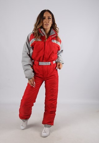 VINTAGE QUECHUA FULL SKI SUIT SNOW SPORTS UK 8 - 10 (J3K)