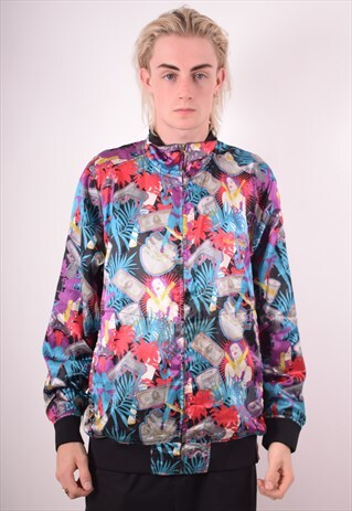 MENS VINTAGE BOMBER JACKET XL MULTI 90S