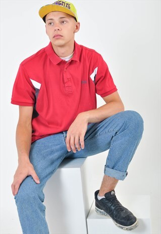 VINTAGE HUGO BOSS POLO SHIRT IN RED