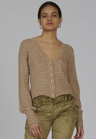 VINTAGE 90'S MULTI COLOUR KNIT MISSONI CARDIGAN