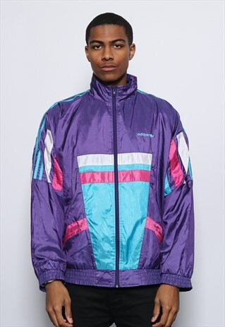 VINTAG ADIDAS LOGO TRACK JACKET PURPLE