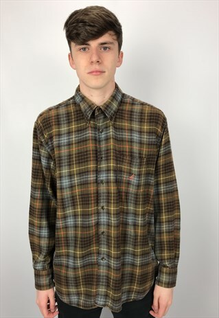 90S VINTAGE NAUTICA FLANNEL SHIRT
