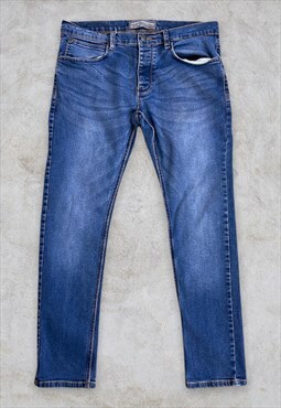 Vintage French Connection FCUK Skinny Jeans Blue Denim 32R