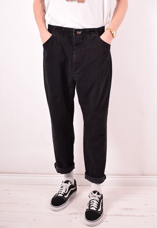 LEE MENS VINTAGE JEANS W32 L28 BLACK 90S
