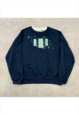 Vintage Christmas Sweatshirt Women's L