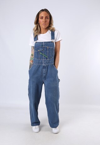 DENIM DUNGAREES KEY WIDE LEG UK 14 (DAE)