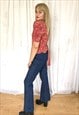 DARK BLUE WIDE FIT FLARE VINTAGE JEANS