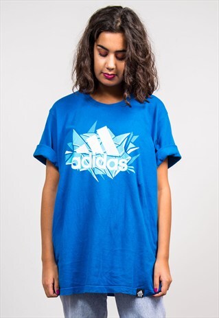 90'S BLUE ADIDAS OVERSIZE T-SHIRT