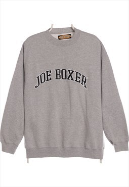 Vintage 90's Joe Boxer Sweatshirt Embroidered Crewneck Grey 