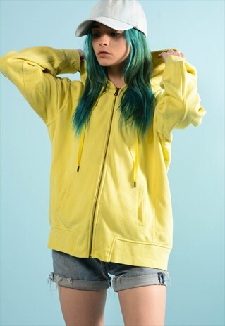 RETRO YELLOW CHAMPION ZIP UP HOODIE