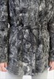 VINTAGE WOMEN'S S  M FUR COAT JACKET SHEARLING GREY