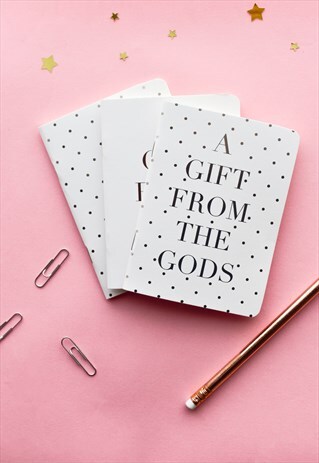 3 MINI NOTEBOOKS HANDY POCKET SIZED SET IN GODDESS WHITE