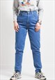 Vintage mom jeans in blue high waist denim women size L