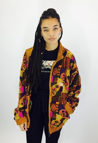 VINTAGE MUSTARD 80S RAVE FLEECE JACKET