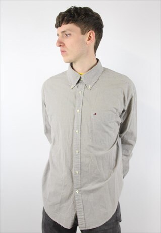 VINTAGE TOMMY HILFIGER BROWN GINGHAM SHIRT