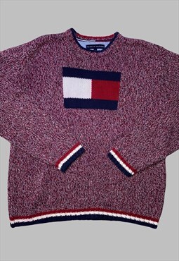 vintage chunky knit knitted tommy hilfiger jumper