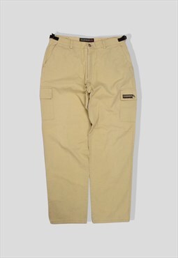 Vintage 90s Napapijri Heavyweight Cargo Trousers in Cream