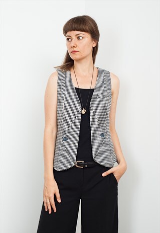 HOUNDS-TOOTH VINTAGE WAISTCOAT
