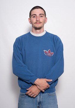 Vintage Adidas 80s Trefoil Colorblock Sweatshirt Pullover