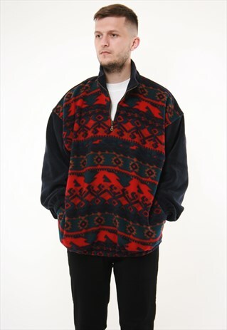 90S VINTAGE PROSPERITY CANADA 1/4 ZIP FLEECE JUMPER 14148