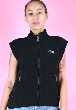 VINTAGE 90S THE NORTH FACE FLEECE GILET BLACK