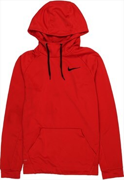 Vintage 90's Nike Hoodie Swoosh Pullover Red Medium