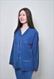 VINTAGE OVERSIZE SHIRT, 90S HIPSTER COZY BLOUSE, WOMAN RETRO