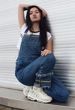 BLUE DENIM BOHEMIAN STYLE DUNGAREES