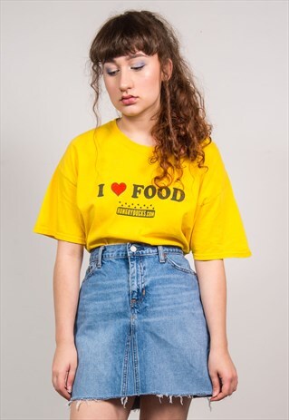 VINTAGE 90'S LIGHT BLUE DENIM FRAYED HEM MINI SKIRT