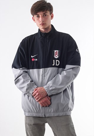 VINTAGE NIKE FULLHALM TRACKSUIT WINDBREAKER BLACK GREY