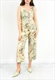 VINTAGE PRINTED SUMMER JUMPSUIT IN ABSTRACT PATTERN