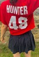 MAJESTIC RED LOS ANGELES ANGELS PREPPY CROP TOP