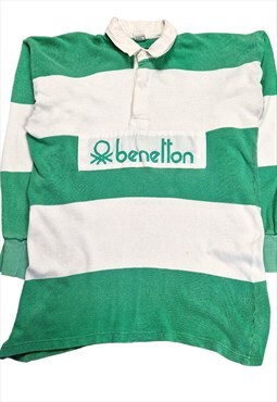 Original 80's Benetton Rugby Shirt Made In Italy Size XL