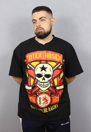 VINTAGE TOTEN DIE HOSEN SKULL 90S TSHIRT XXL